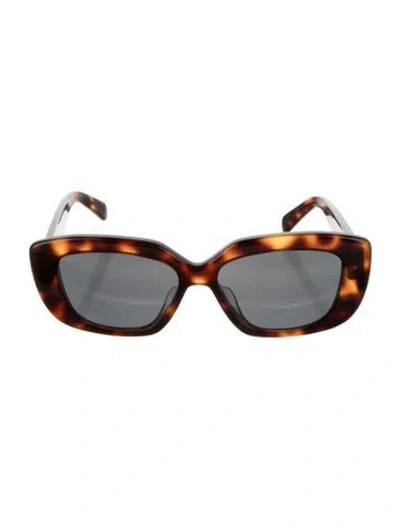 Pre-owned Celine Triomphe Oversize Sunglasses In Brown