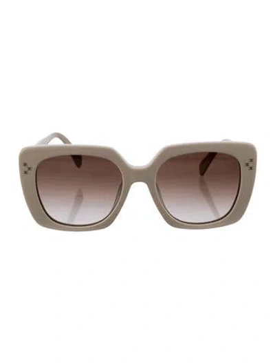 Pre-owned Celine Triomphe Oversize Sunglasses In Neutral