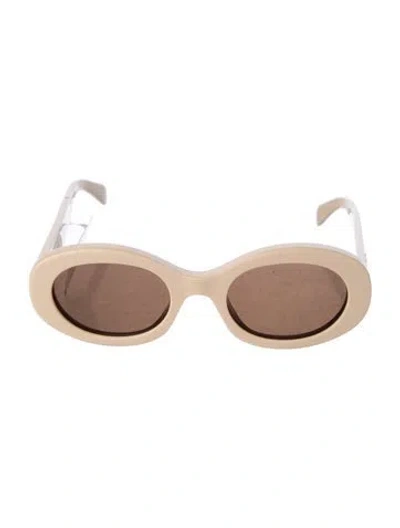 Pre-owned Celine Triomphe Oversize Sunglasses In Neutral