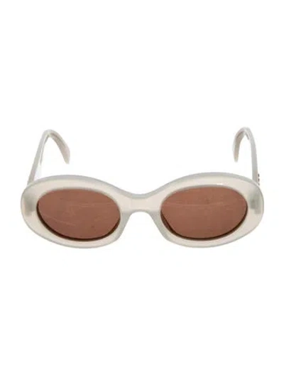 Pre-owned Celine Triomphe Oversize Sunglasses In Neutral
