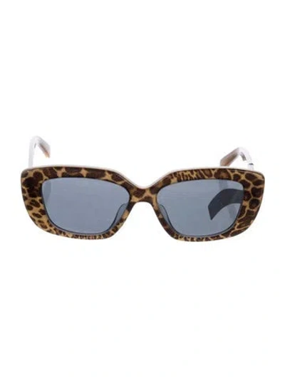 Pre-owned Celine Triomphe Oversize Sunglasses In Orange
