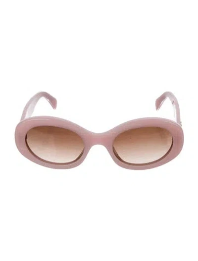 Pre-owned Celine Triomphe Oversize Sunglasses In Pink
