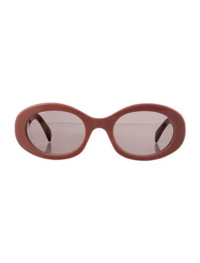 Pre-owned Celine Triomphe Oversize Sunglasses In Pink