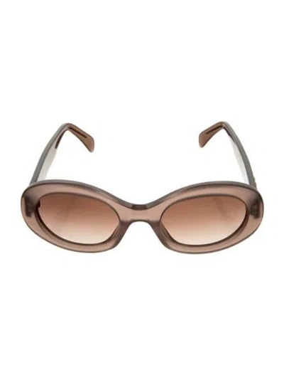 Pre-owned Celine Triomphe Oversize Sunglasses In Purple