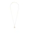 Celine Triomphe Pendant Necklace In Mother Of Pearl And Brass With Gold Finish In Multi