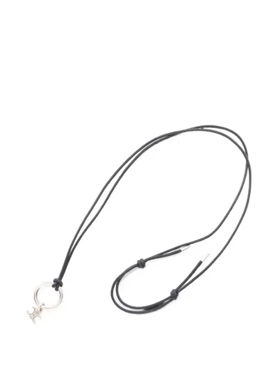 Pre-owned Celine Triomphe Pendant Necklace In Silver