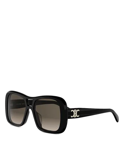 Celine Triomphe Pilot Sunglasses, 55mm In Neutral