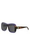 Celine Triomphe 55mm Navigator Sunglasses In Purple
