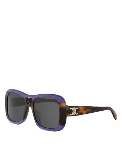 Celine Triomphe Pilot Sunglasses, 55mm In Orange