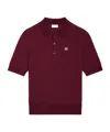 Celine Triomphe Polo In Fine Cotton In Burgundy