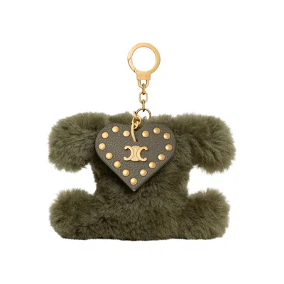 Pre-owned Celine Triomphe Pom Pom Charm 'golden Khaki' | Brown | Men's Size Onesize