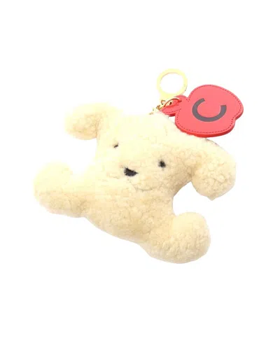 Pre-owned Celine Triomphe Pon Pon Leather Keyring Charm (authentic Pre-loved)
