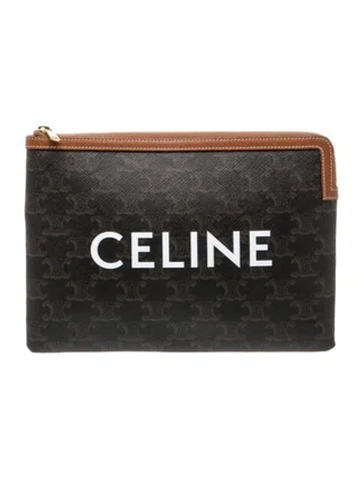 Pre-owned Celine Triomphe Pouch Small 2023 In Multi