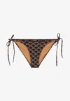 Celine Bikini Slip With Triomphe Print In Black