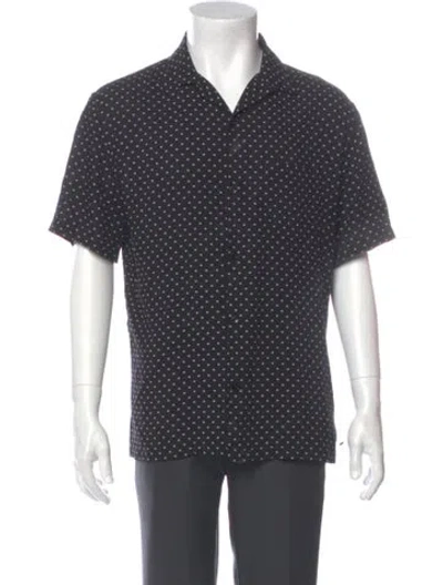 Pre-owned Celine Triomphe Printed Shirt In Black