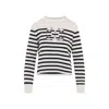 Celine Blackwhite Striped Sweater In Multi