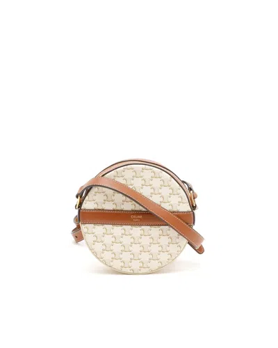 Celine Céline Triomphe Purse Bag In Neutral