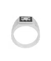 Celine Triomphe Python Seal Ring In White