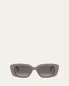 Celine Triomphe Rectangle Sunglasses In Slbrnbrng