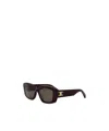 Celine Cl40216u Triomphe 69e Violet Sunglasses In Multi