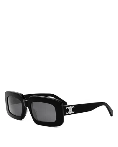 CELINE TRIOMPHE RECTANGULAR SUNGLASSES, 53MM