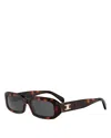 Celine Triomphe Rectangular Sunglasses, 54mm In Brown