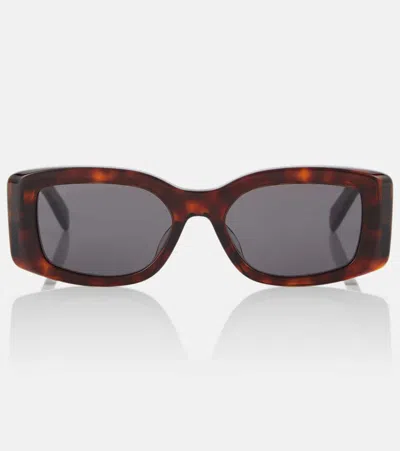 Celine Triomphe Rectangular Sunglasses In Black