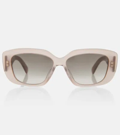 Celine Triomphe Rectangular Sunglasses In Brown