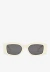 Celine Triomphe Rectangular Sunglasses In Gray