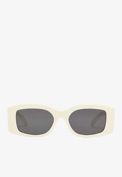 Celine Triomphe Rectangular Sunglasses In Gray