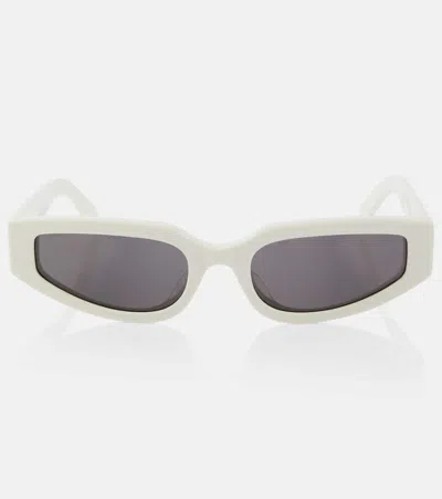 Celine Triomphe Rectangular Sunglasses In White