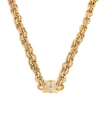 Celine Céline Triomphe Rope Necklace In Gold
