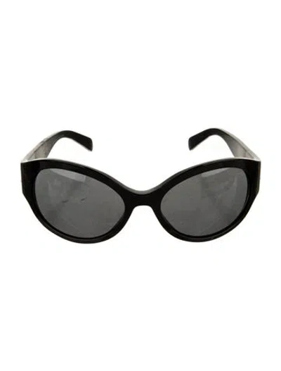 Pre-owned Celine Triomphe Round Sunglasses In Black