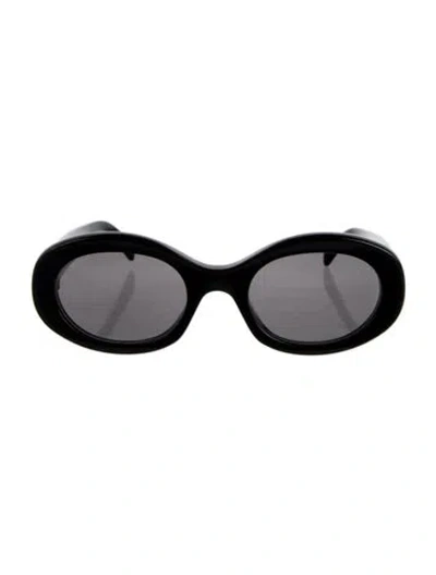 Pre-owned Celine Triomphe Round Sunglasses In Black