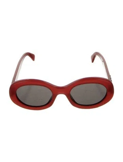 Pre-owned Celine Triomphe Round Sunglasses In Pink