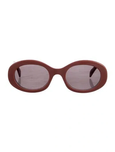 Pre-owned Celine Triomphe Round Sunglasses In Pink