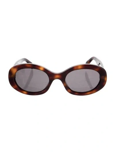 Pre-owned Celine Triomphe Round Triomphe Sunglasses In Brown