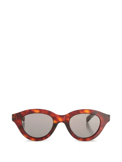 Celine Triomphe Round-frame Sunglasses In Brown