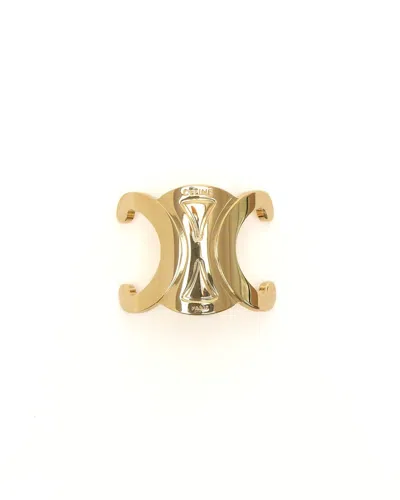 Celine Céline Triomphe Scarf Ring In Gold