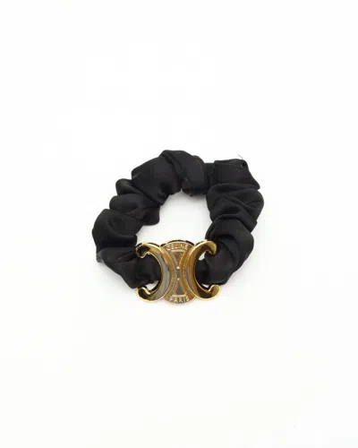 Celine Céline Triomphe Scrunchie In Black