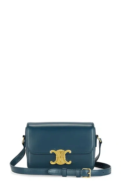 Celine Triomphe Shoulder Bag In Blue