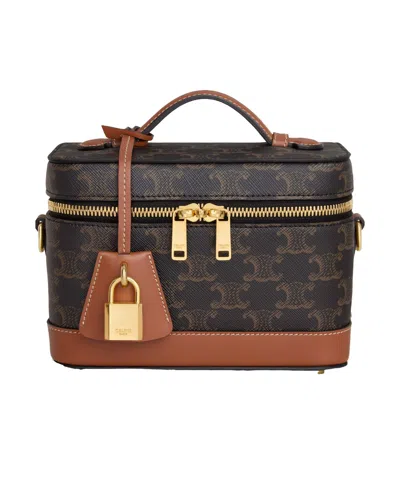 Celine Triomphe Shoulder Bag In Brown