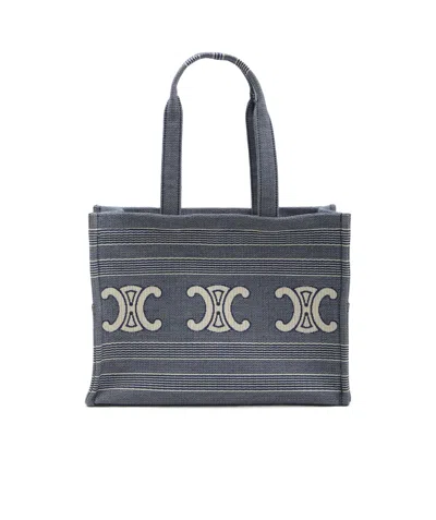 Celine Triomphe Shoulder Bag In Gray