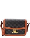 Celine Triomphe Shoulder Bag Triomphe Coated Medium (authentic Pre-loved) In Black