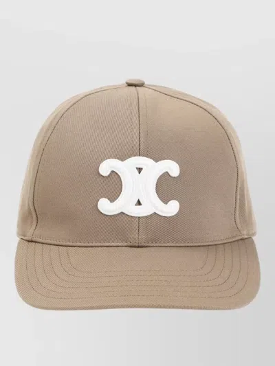 Celine Triomphe Six-panel Baseball Cap In Brown