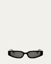 Celine Triomphe Sleek Acetate Cat-eye Sunglasses In Black