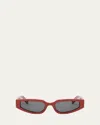 Celine Triomphe Sleek Red Acetate Cat-eye Sunglasses