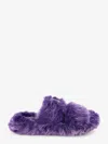 Celine Women Triomphe Slide 05 Shearling Sandals In Purple