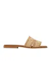 Celine Triomphe Slippers In Nude