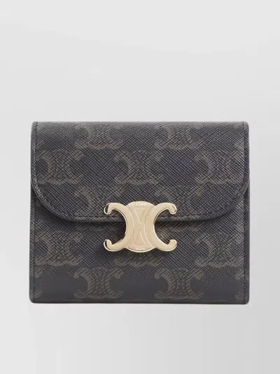 Celine Triomphe Small Flap Canvas Wallet